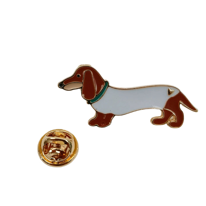 Sausage Dog Memento Pin Brown