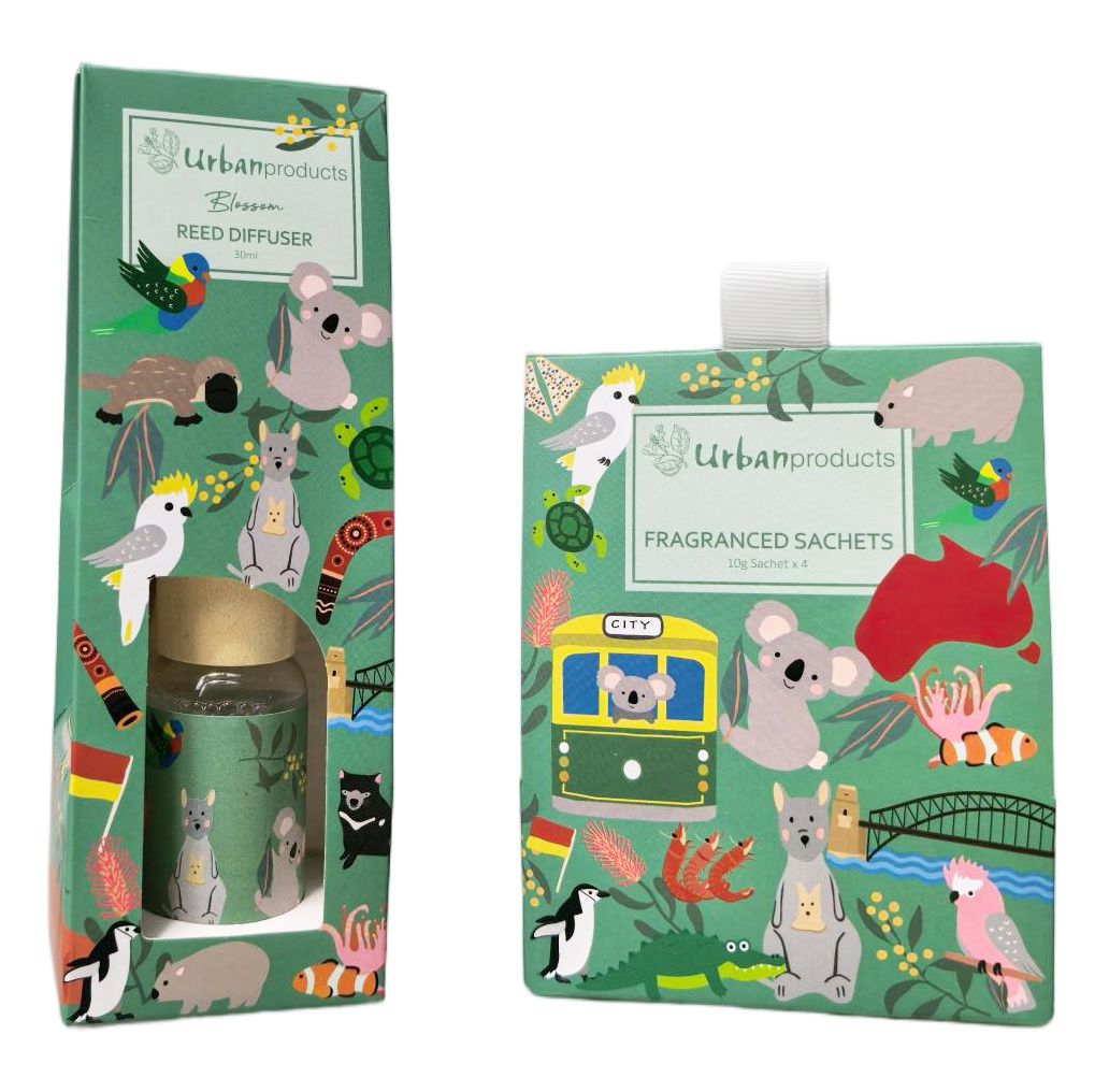Urban products Australiana Scented Sachets - Green 4x10g