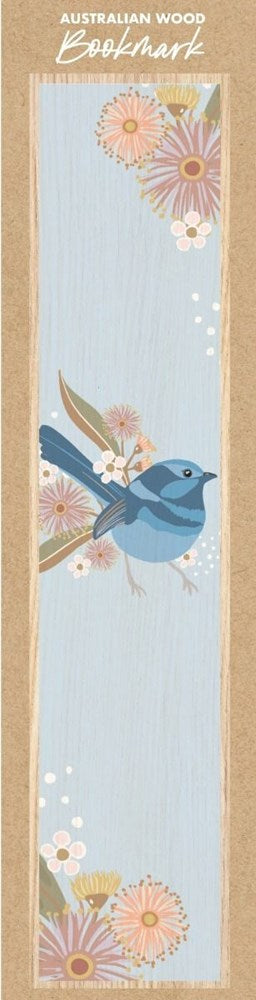 Fairy Wren Wooden Bookmark