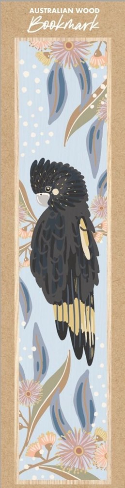 Yellow Tailed Black Cockatoo Wooden Bookmark