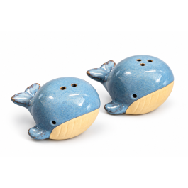 Urban Products Whale Salt & Pepper Shakers - Blue 7cm