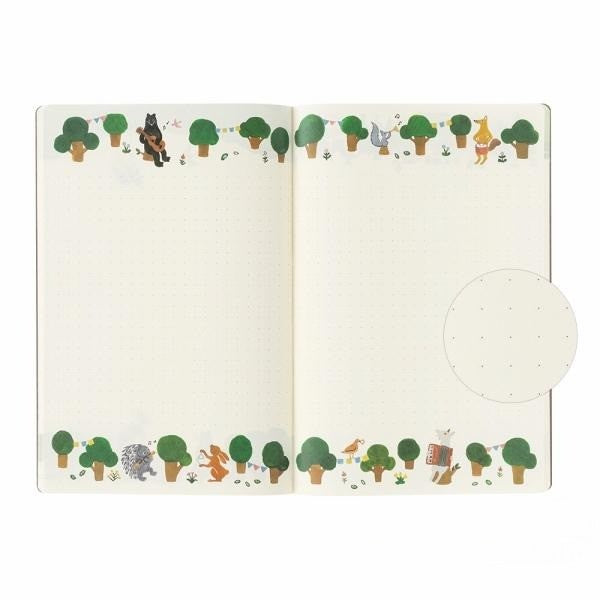 Midori: Yuru Log Notebook B6 Forest