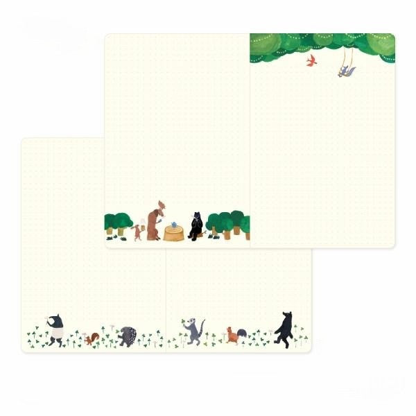 Midori: Yuru Log Notebook B6 Forest