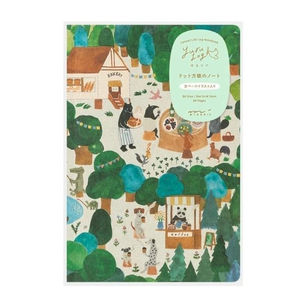 Midori: Yuru Log Notebook B6 Forest