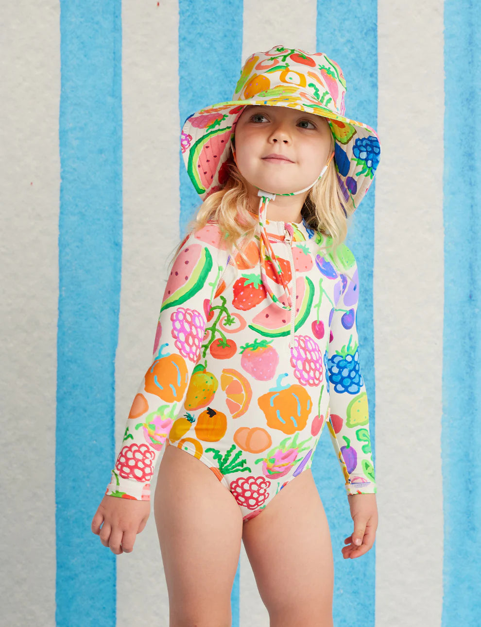 Halcyon Nights: Long Sleeve Zip Bather Eat The Rainbow