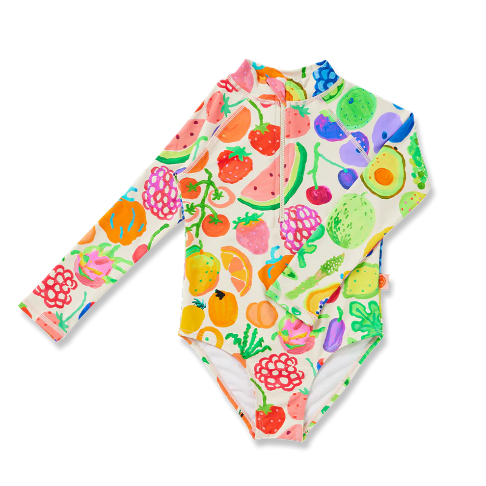 Halcyon Nights: Long Sleeve Zip Bather Eat The Rainbow