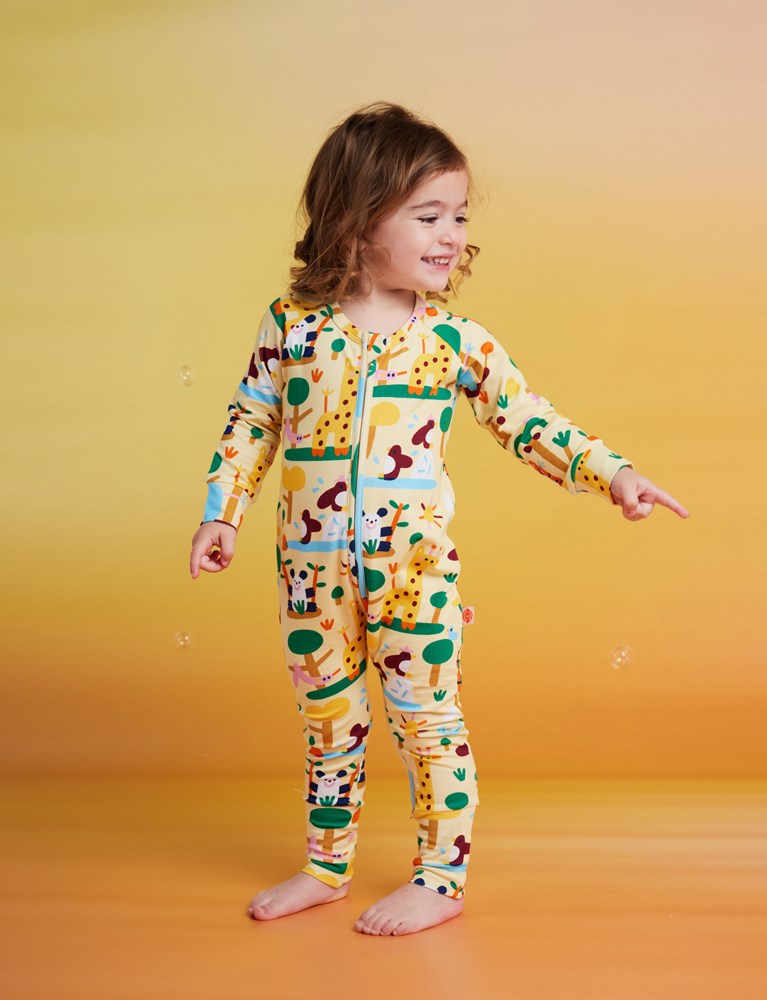 Halcyon Nights: Long Sleeve Romper Zoo Crew