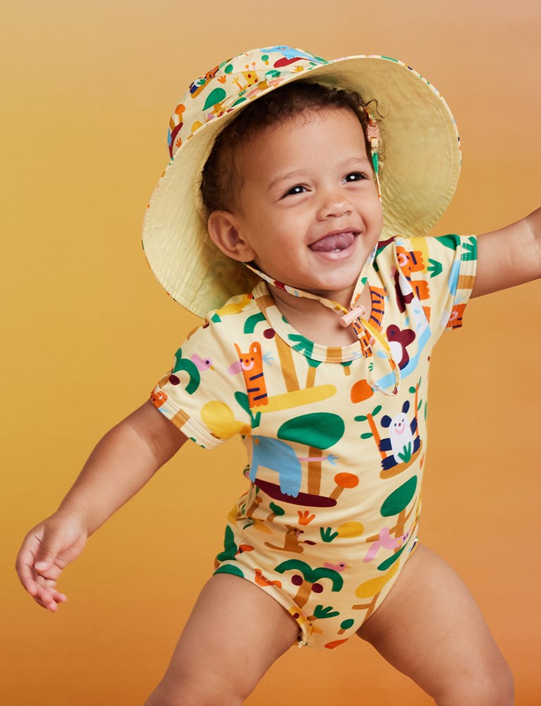 Halcyon Nights: Short Sleeve Bodysuit Zoo Crew