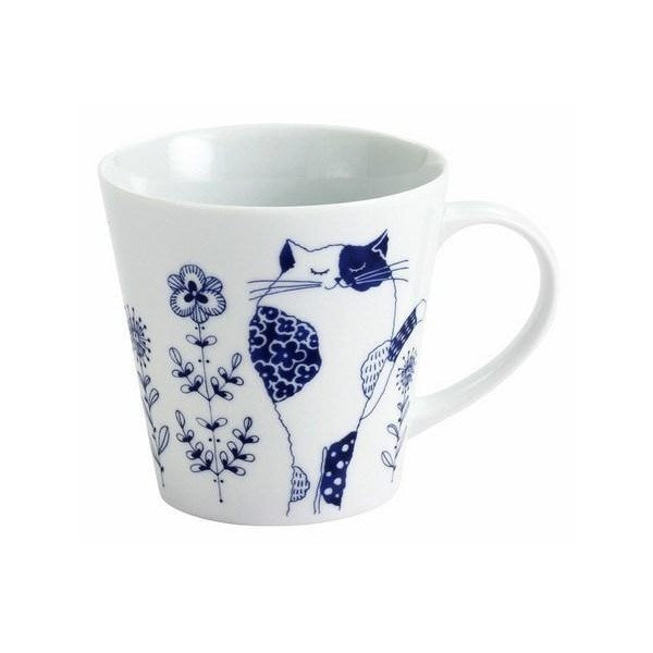 Ceramic-ai: Cat Flowers Mug Standing
