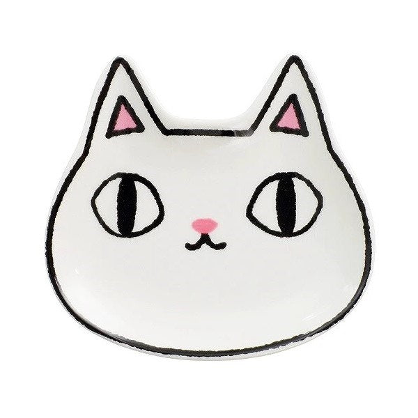 Ceramic-ai: Cat Dish Set of 3 Black White Tortoiseshell