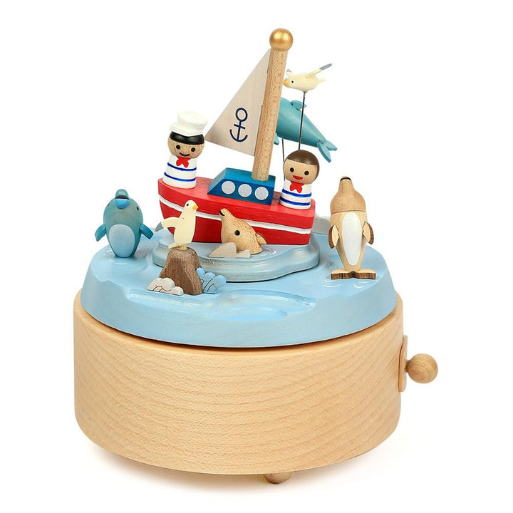 Wooderful Life: Music Box Sailors and Dolphins
