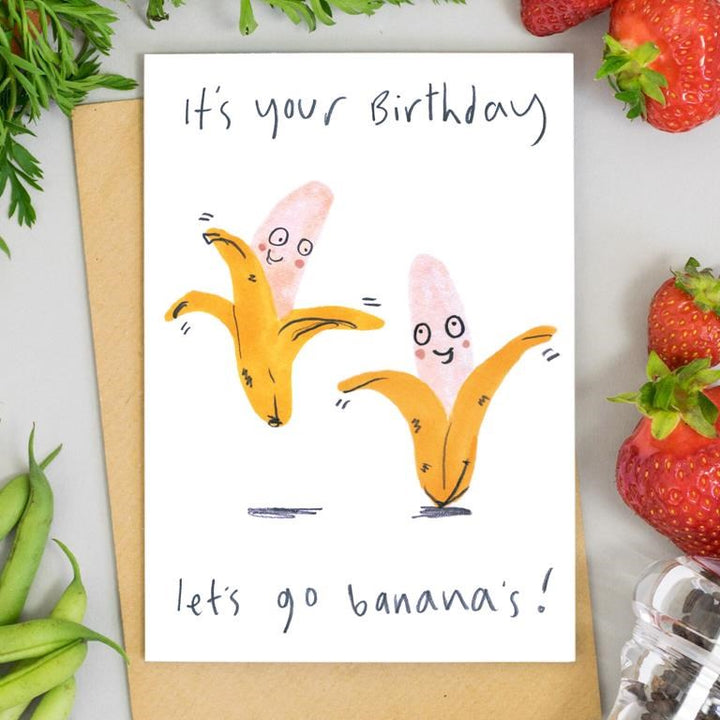 Jo Clark Design: Greeting Card Let's Go Bananas!