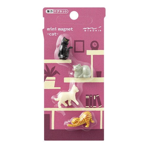 Midori: Mini Magnet Set 4pk Cat