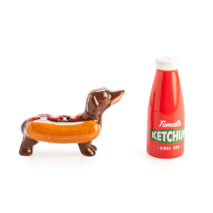 Salt & Pepper Set: Sausage Hot Dog Ketchup Bottle