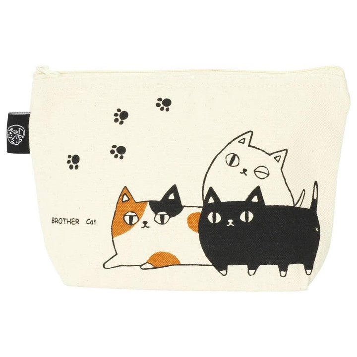 Ceramic-ai: 3 Cats and 3 Brothers Pouch Hanging Out