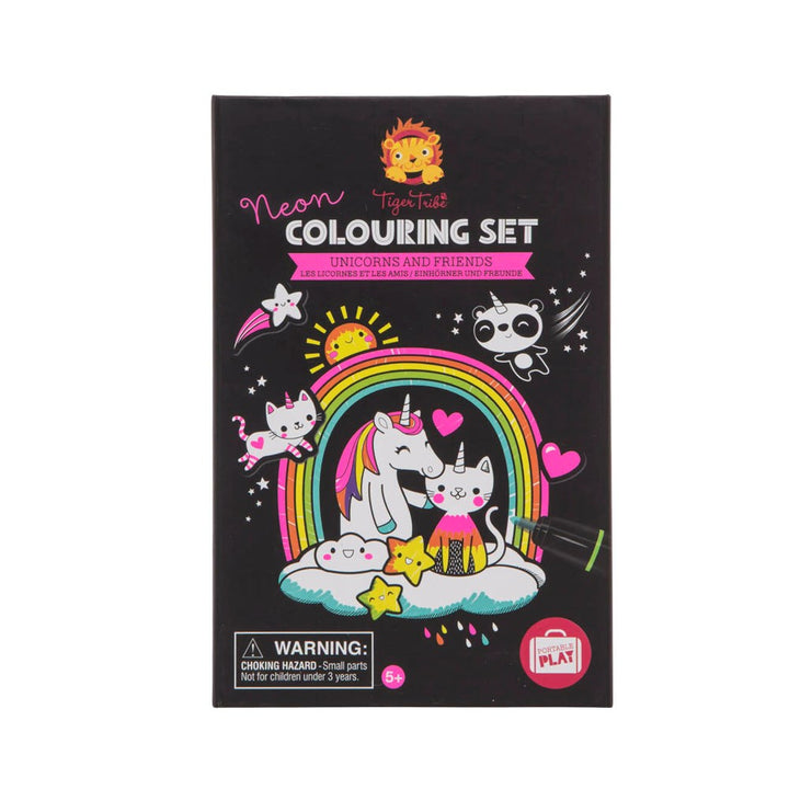 Tiger Tribe: Neon Colouring Set Unicorns and Friends