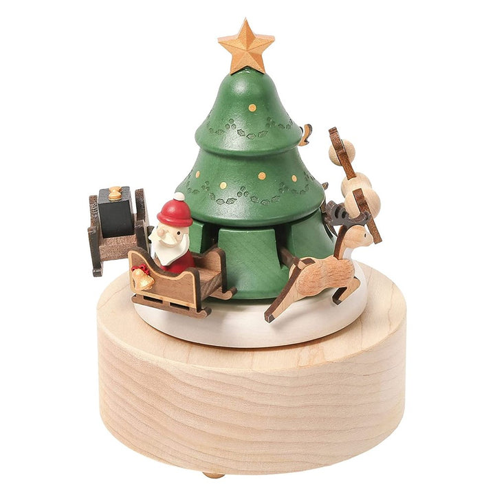 Wooderful Life: Music Box Christmas Santa & Reindeer Tree