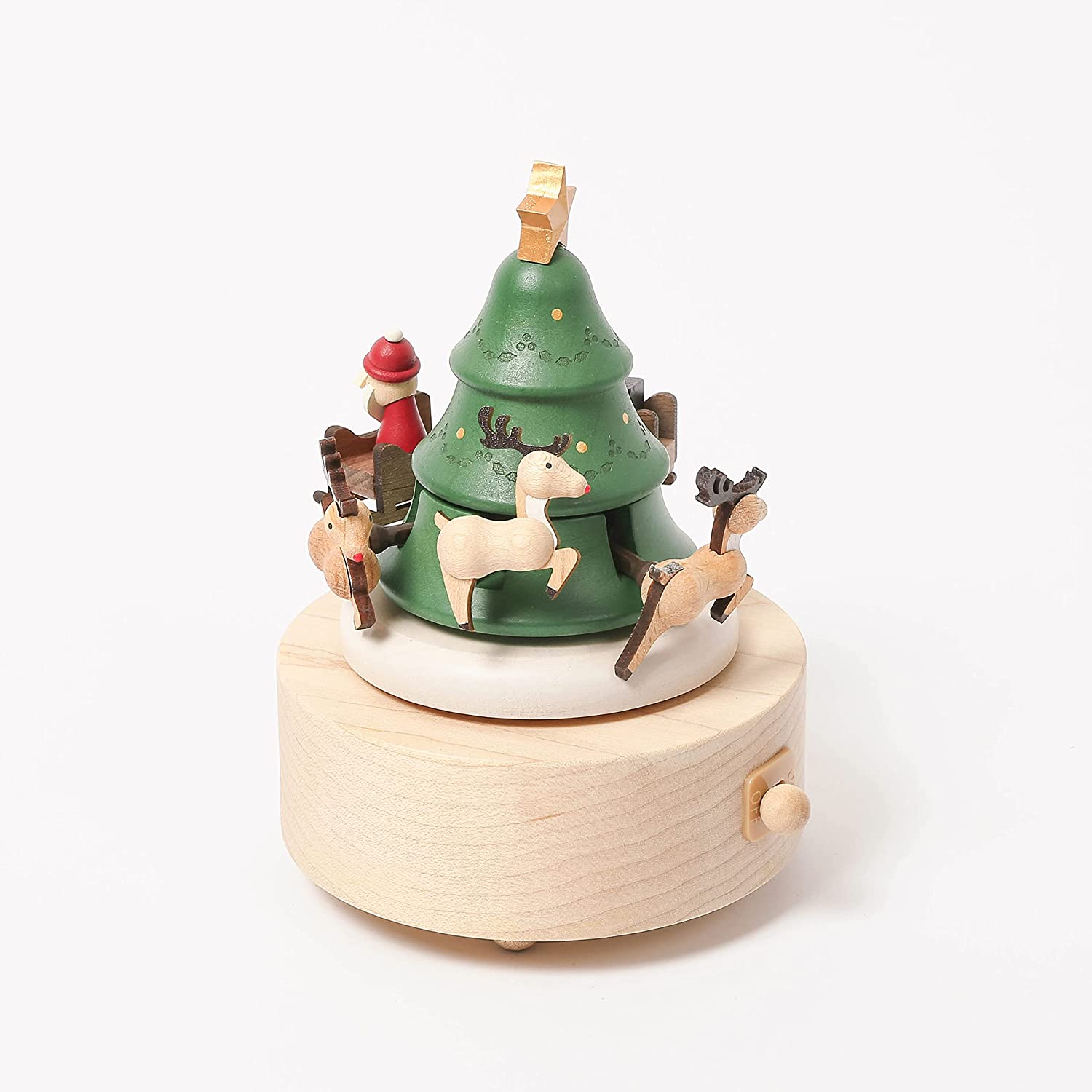 Wooderful Life: Music Box Christmas Santa & Reindeer Tree