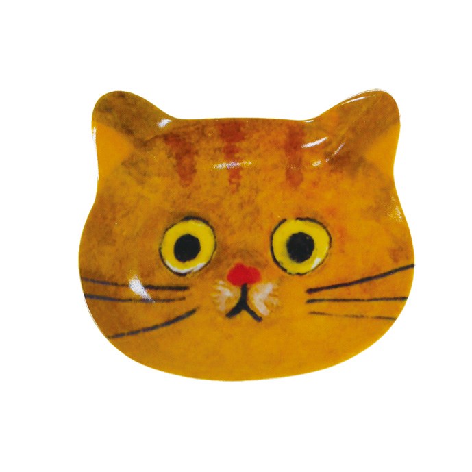 E-minette: Mamezara Trinket Tray Chatora Ginger Cat Face
