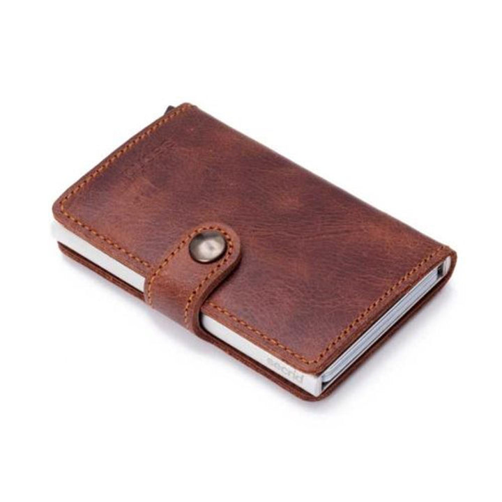 Secrid: Vintage Brown Leather Mini Wallet