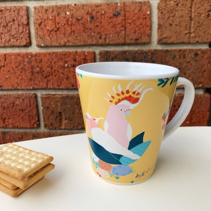 Suki McMaster: Latte Mug Major Mitchell Cockatoo
