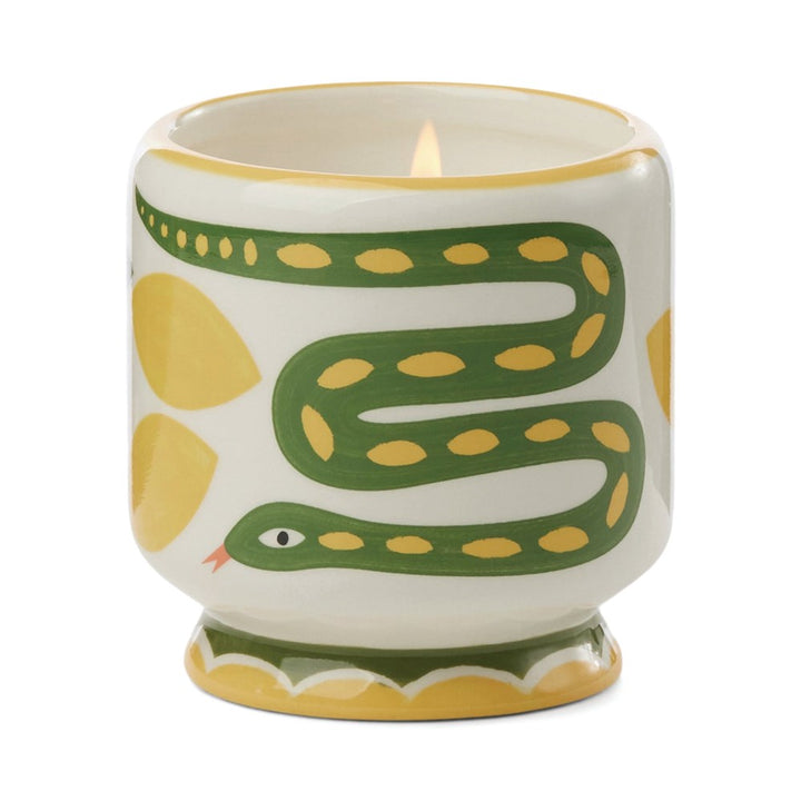 Paddywax: Adopo 8oz Ceramic Candle Snake Wild Lemongrass