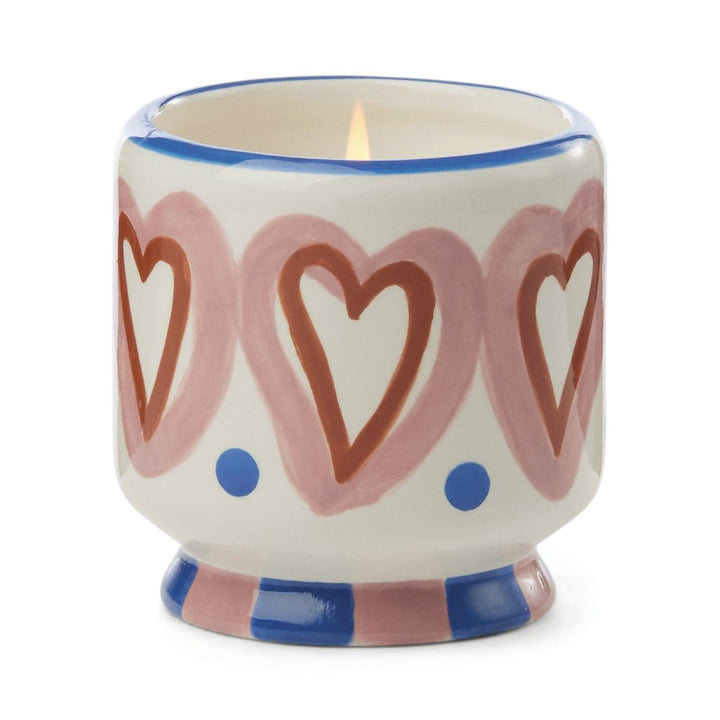Paddywax: Adopo 8oz Ceramic Candle Hearts Rosewood Vanilla