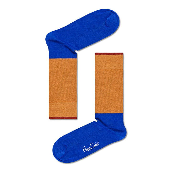 Happy Socks: I Am Blocked Tencel Blue Orange