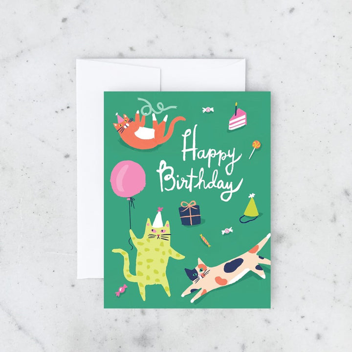 Idlewild Co: Greeting Card Happy Birthday Party Cats