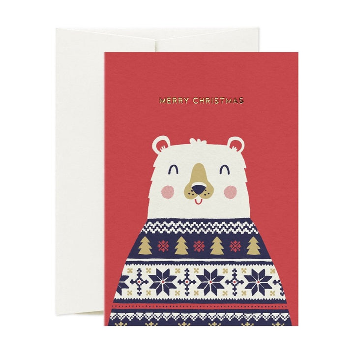 Card Nest: Wrapped Up Christmas Bear