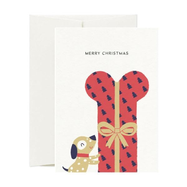 Card Nest: Wrapped Up Christmas Dog Card