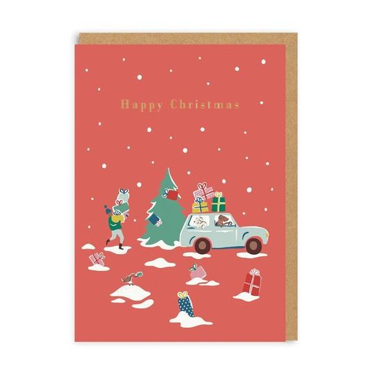 Cath Kidston: Foil Greeting Card Happy Christmas