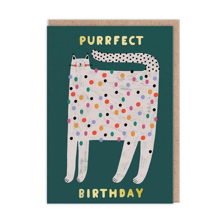 Ohh Deer: Foil Greeting Card Spotty Cat Birthday