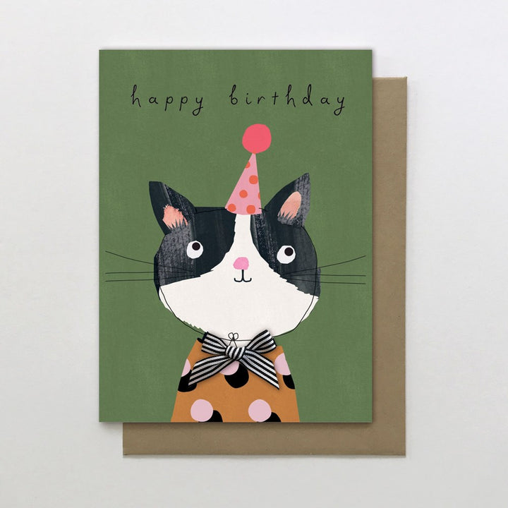 Stop the Clock: Greeting Card Dotty Happy Birthday Cat