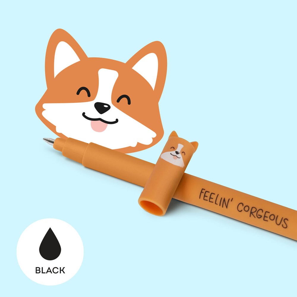 Legami: Erasable Pen Corgi Black