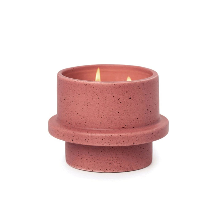 Paddywax: Folia 11.5oz Matte Speckled Ceramic Candle Red Saffron Rose