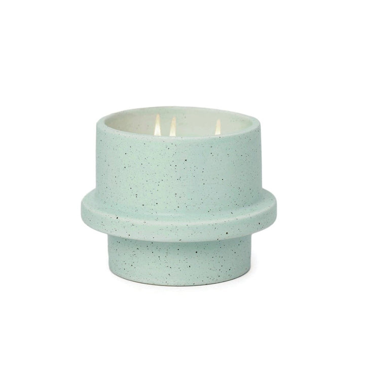 Paddywax: Folia 11.5oz Matte Speckled Ceramic Candle Baby Blue Salt & Sage