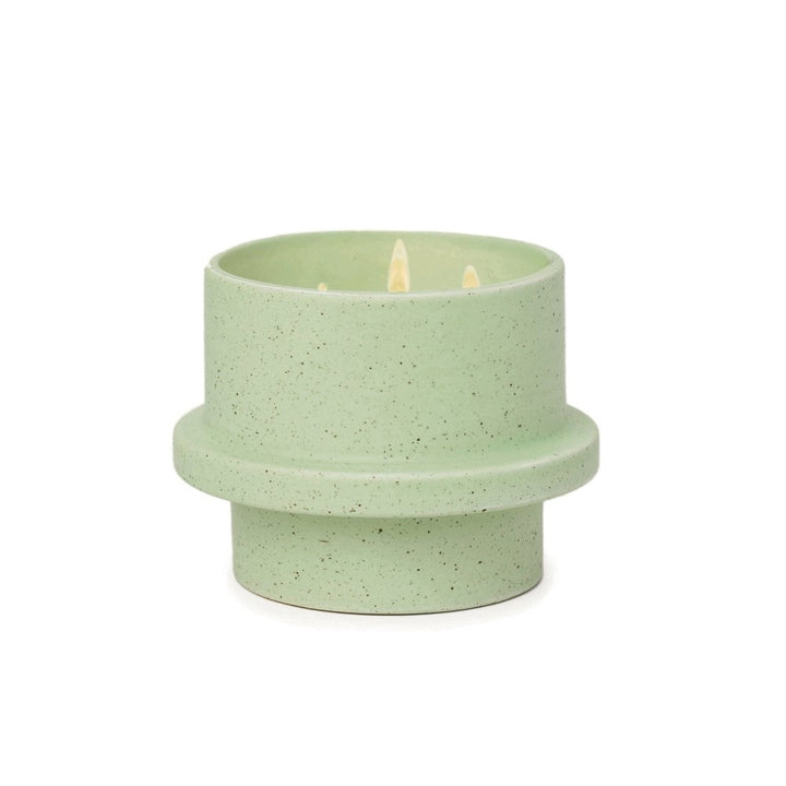 Paddywax: Folia 11.5oz Matte Speckled Ceramic Candle Sage Green Bamboo & Green Tea