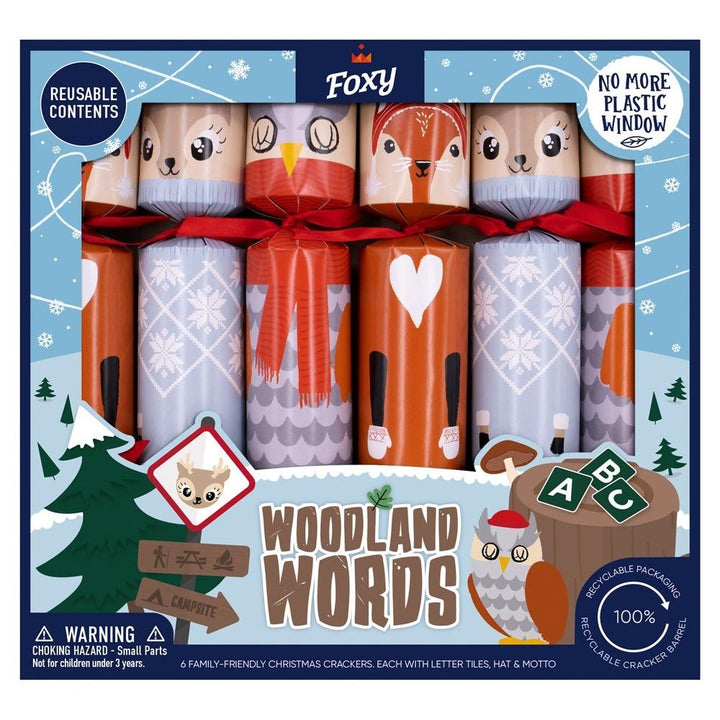 Foxy: Woodland Words Mix Tray of 6 Crackers