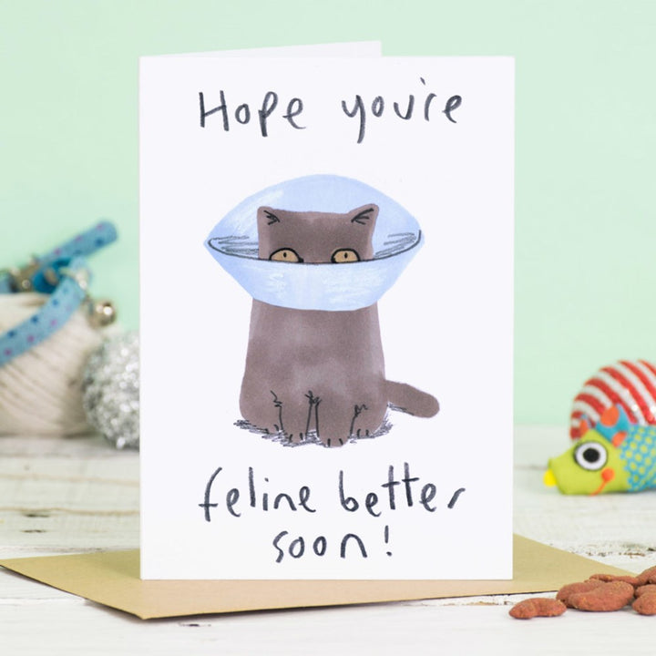 Jo Clark Design: Greeting Card Hope You’re Feline Better Soon