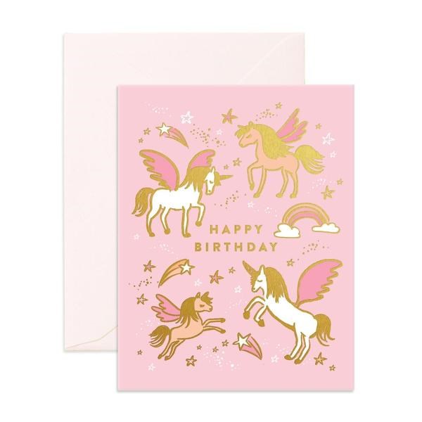 Fox & Fallow: Greeting Card Happy Birthday Unicorns