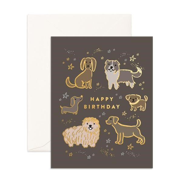 Fox & Fallow: Greeting Card Happy Birthday Dogs