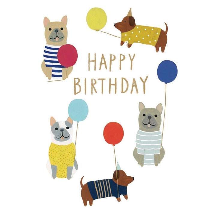 Roger la Borde: Greeting Card Happy Birthday Dog Balloon