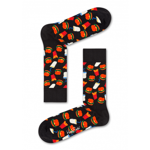 Happy Socks: Black Hamburger