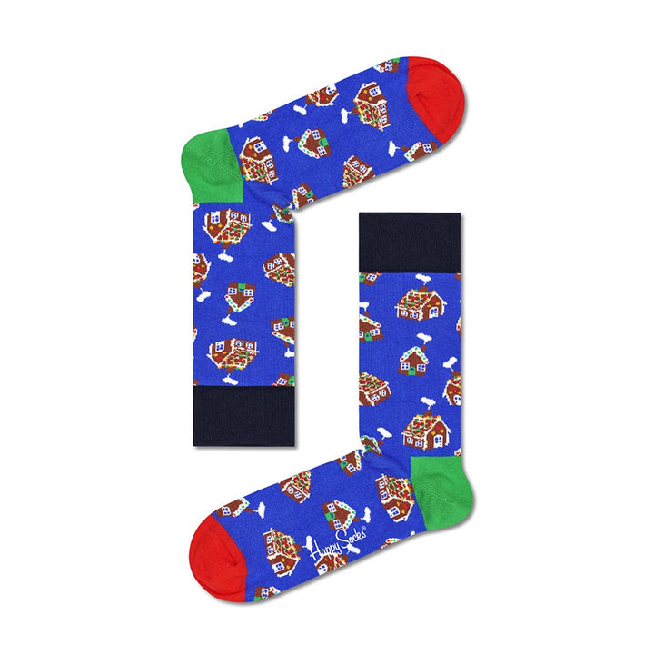 Happy Socks: Gingerbread House Sock Blue Navy