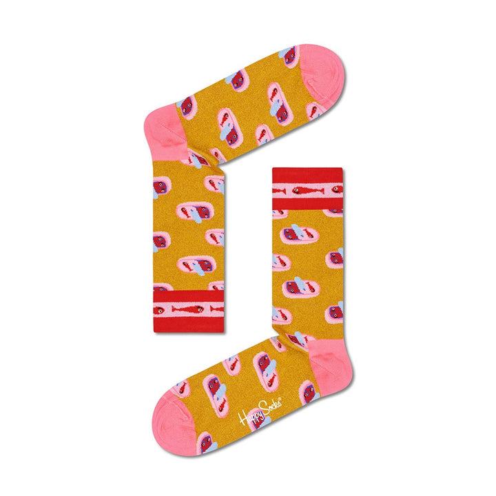 Happy Socks: Sardines In A Tin Sock Mustard Red