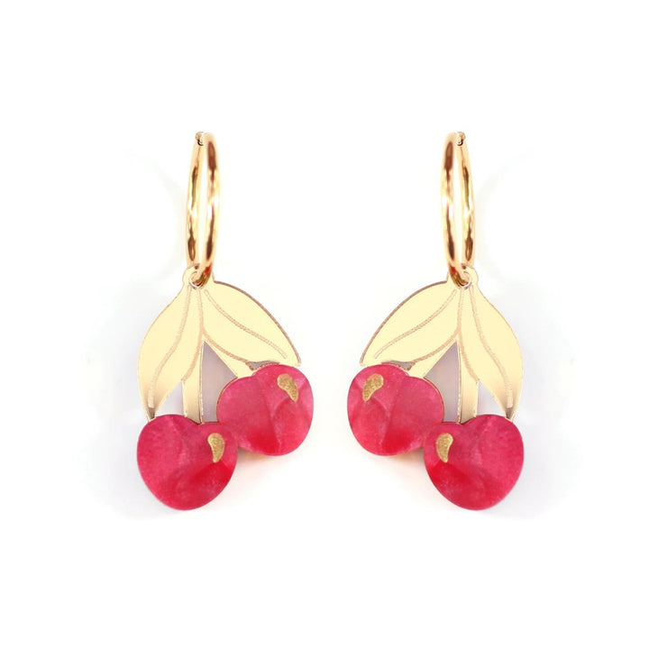 Huniy: Earrings Cherry Hug Hoops