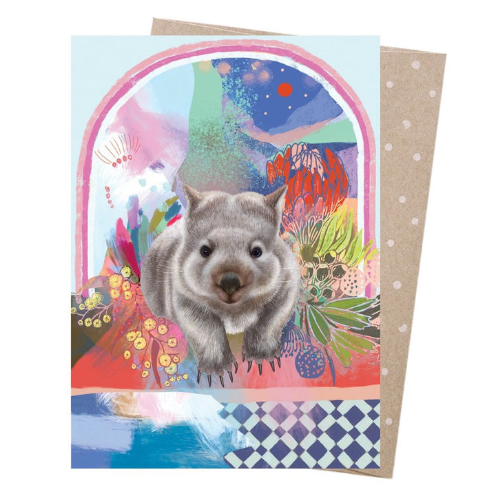 Earth Greetings: Greeting Card Wombat Wayfarer