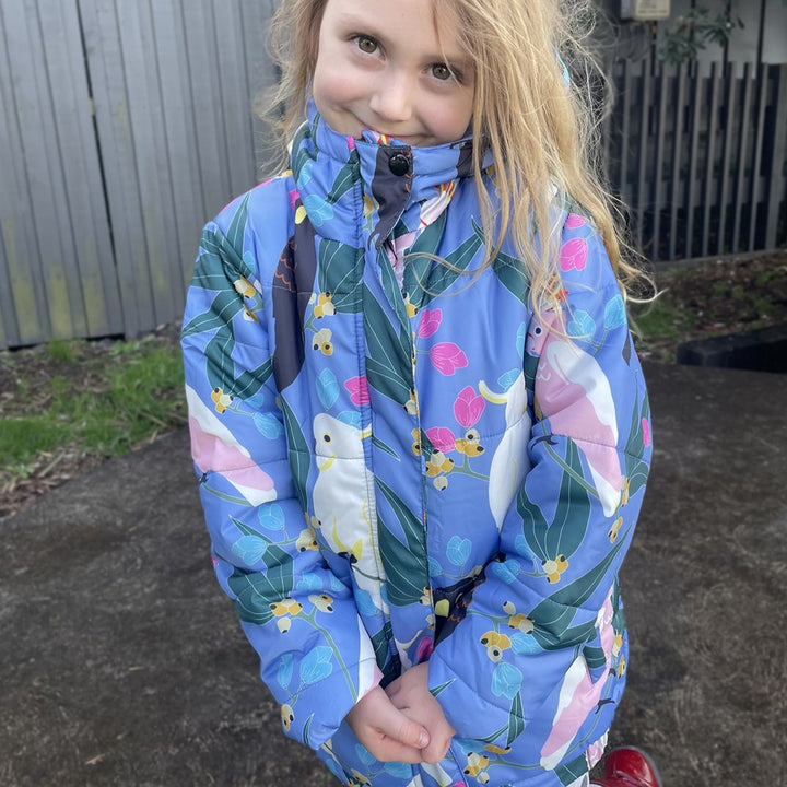 Puffer Jacket: Cockatoos and Flora Kids