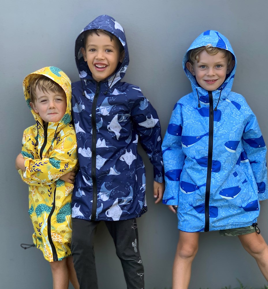 Blu fish raincoat store